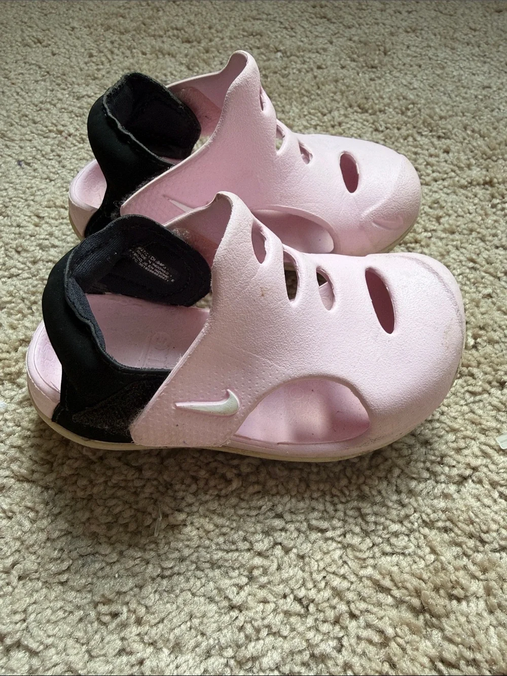 Nike Sunray Protect Toddler Sandals-Pink Foam/Black 6C